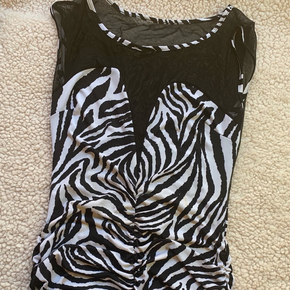 Black and white club dress